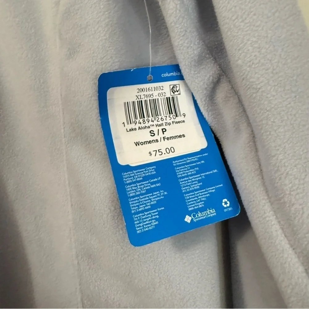 Columbia Quarter Zip Blue Women’s Fleece Pullover Sweater NWT - Picture 3 of 6